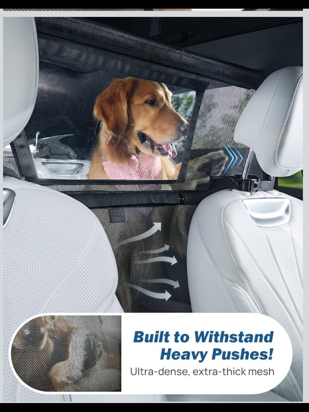 JOYTUTUS 46" Wide Dog Car Barrier. NWOT - Picture 6 of 7